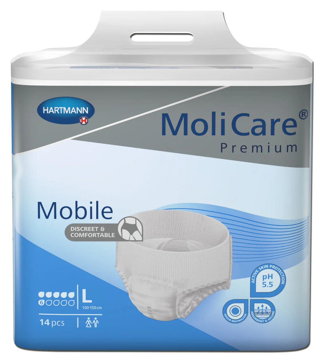 MoliCare Premium Mobile 6 Drop  XLarge - 2140ml, 130 - 170cm (14pkt)