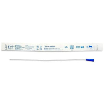 Cure Catheter Uncoated Straight Tip Male Sterile 40cm Size M8: CH/FR08 (Diameter:2.7mm) (30pkt)