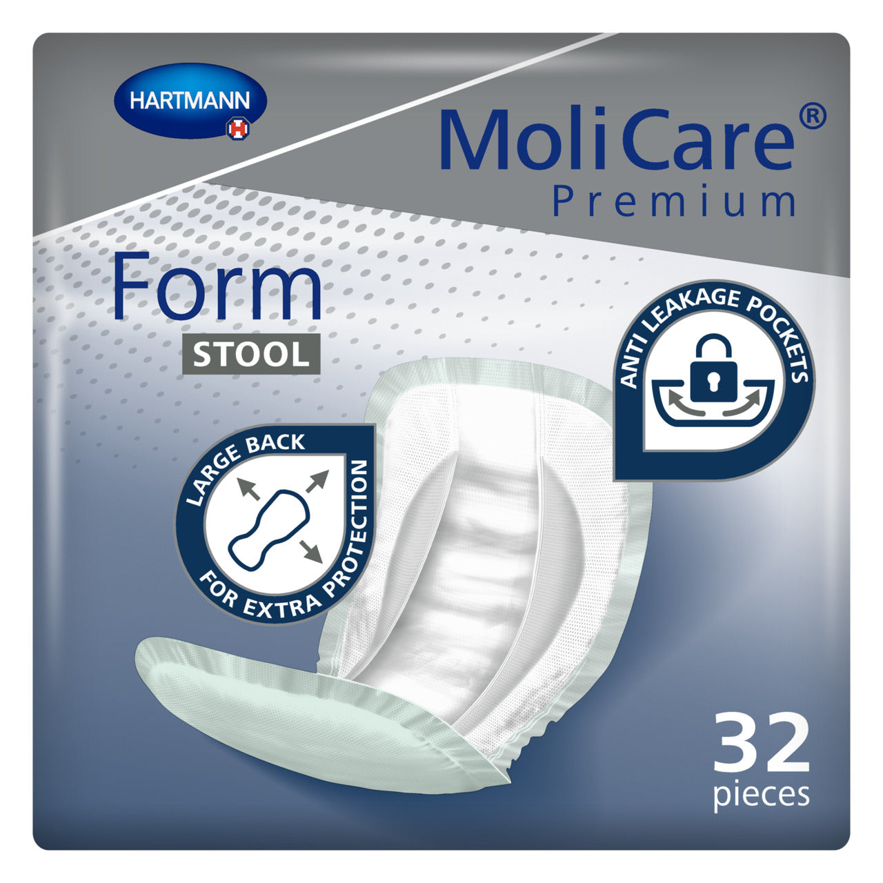 MoliCare Premium Form STOOL Size One Size: 1295ml, (32 pkt)