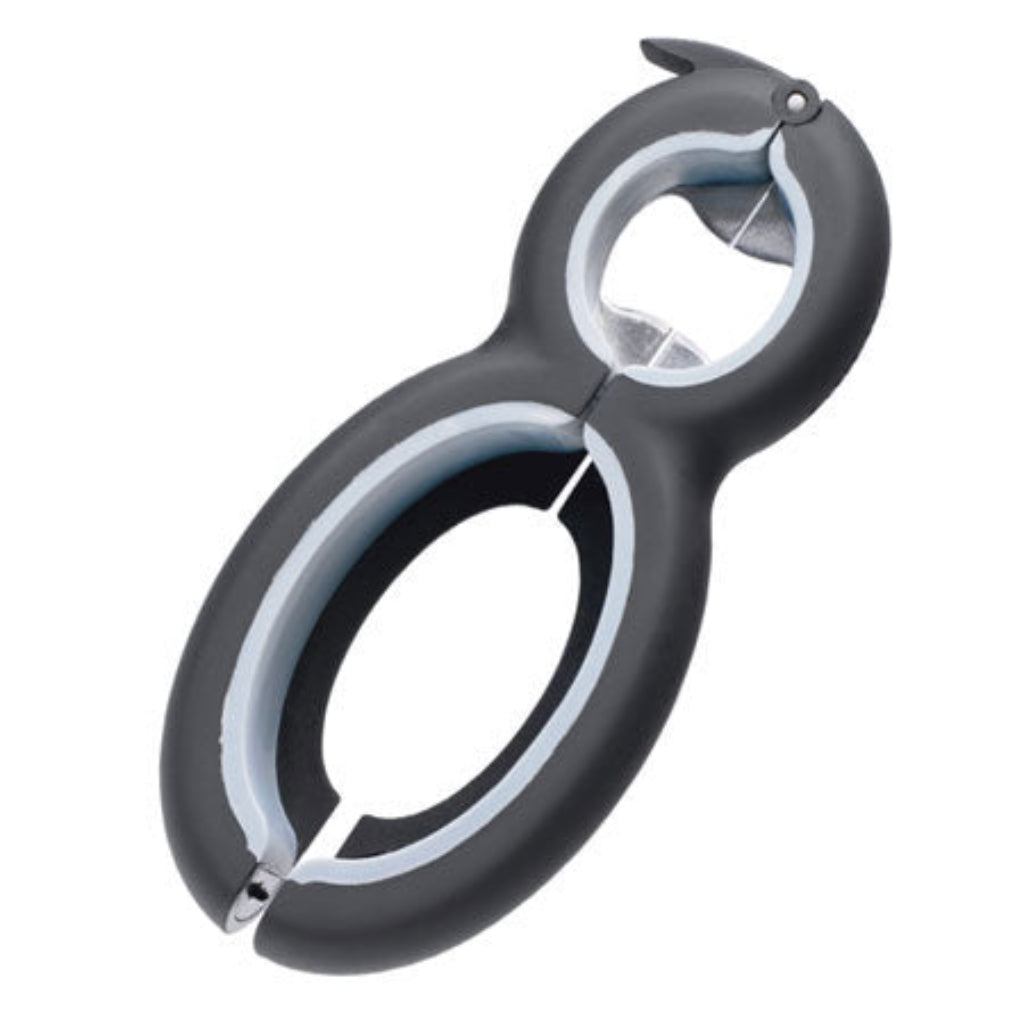 Homecraft 6-in-1 Multi Opener, a versatile kitchen tool designed for opening jars, bottles, and sealed bags.