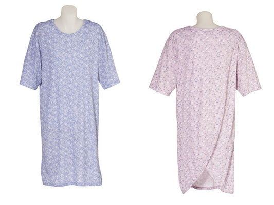 Petal Back Adaptive Nightie Short Sleeve
