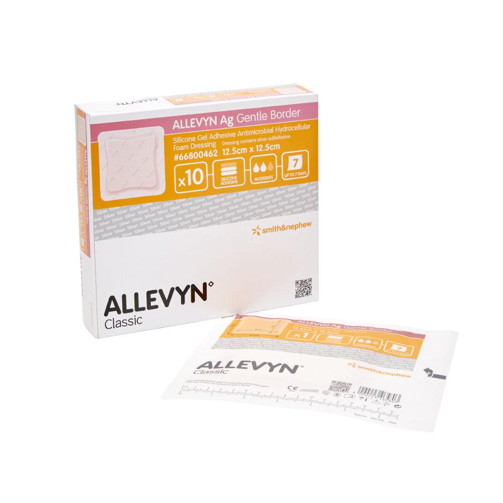 ALLEVYN Ag Adhesive Dressing  12.5cm x 12.5cm - Box/10