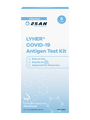 LYHER COVID-19 Rapid Antigen Test (RAT) 5-Test Pack