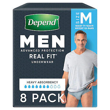 Depend Real Fit for Men (Carton of 4 x 8pk)