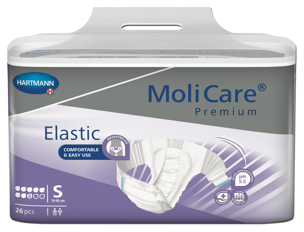 MoliCare Premium Elastic 8 Drop  Small - 2356ml, 70 - 90cm (26pkt)