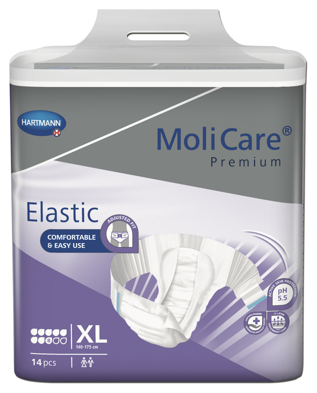 MoliCare Premium Elastic 8 Drop  Large - 3220ml, 115 -145 cm (24pkt)
