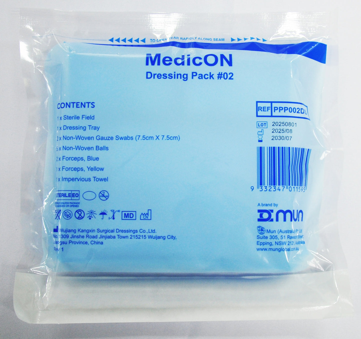 MedicON Basic Dressing Pack #2 - with Gauze Swabs and Cotton Balls (Pack of 20)