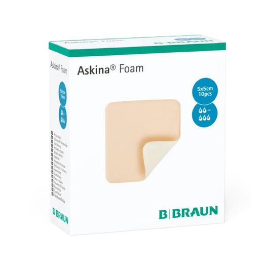 Askina Foam Dressing Beige (Box of 10) 5cm x 5cm 
