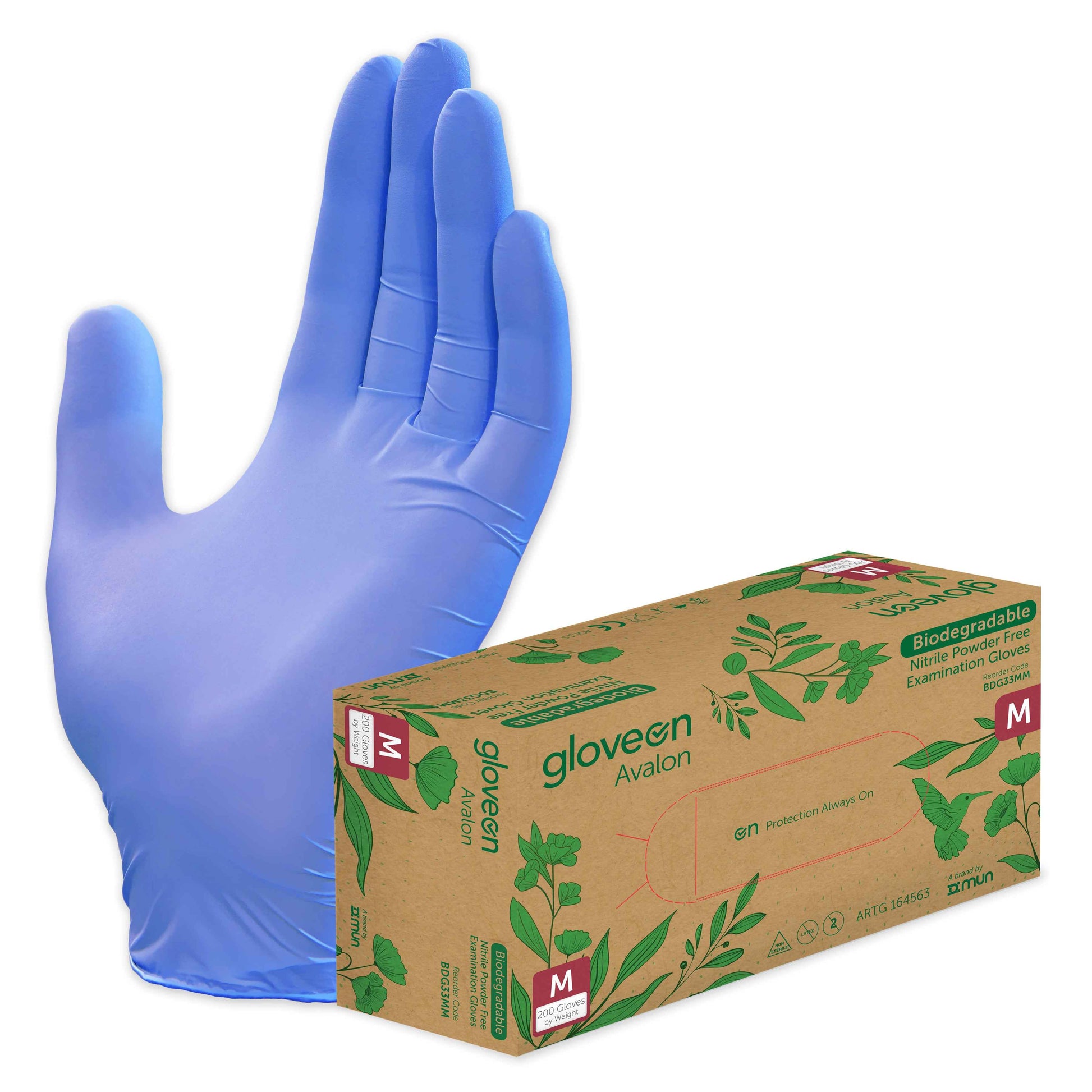 GloveOn Avalon Biodegradable Nitrile Examination Gloves