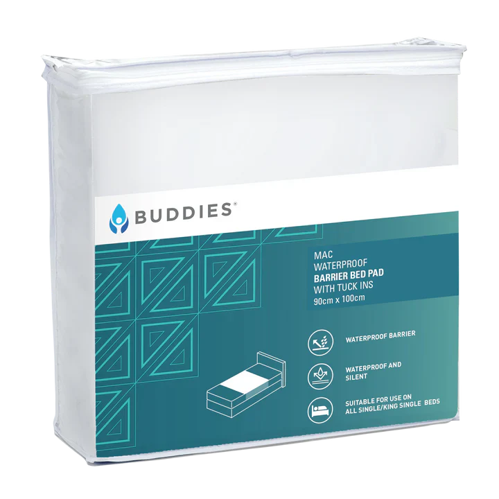 Mac - Waterproof Barrier Bed Pad with Tuck-ins Size Single/King Single | (90cm * 100cm)
