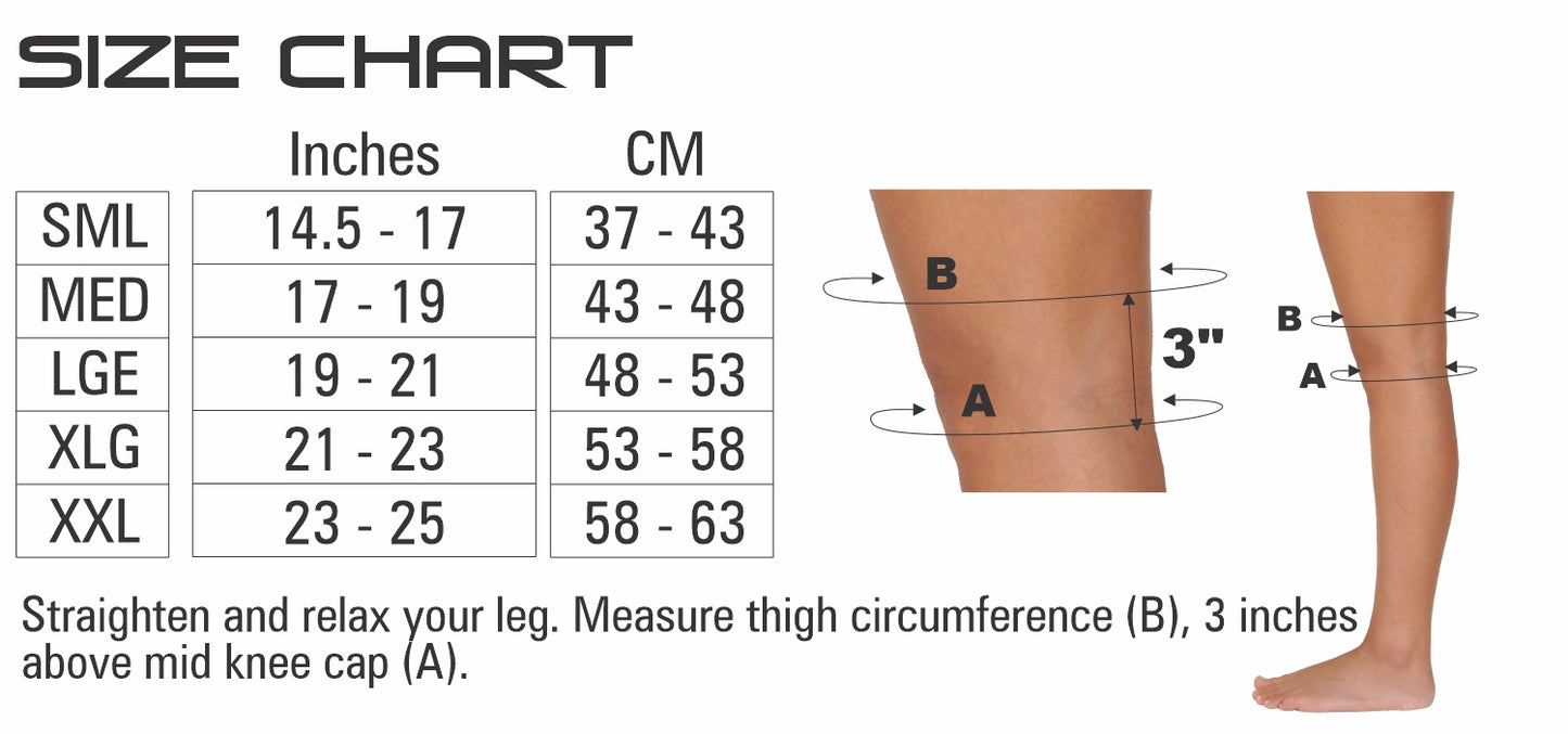Bodyassist Contoured Sports Knee Sleeve Black