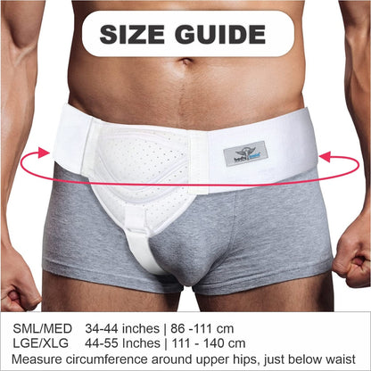 Bodyassist Hernia Support Dual Cushions Truss White