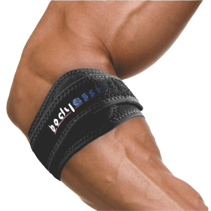 Bodyassist Dual V-Pad Tennis Elbow Strap Black