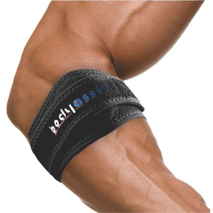 Bodyassist Dual V-Pad Tennis Elbow Strap Black