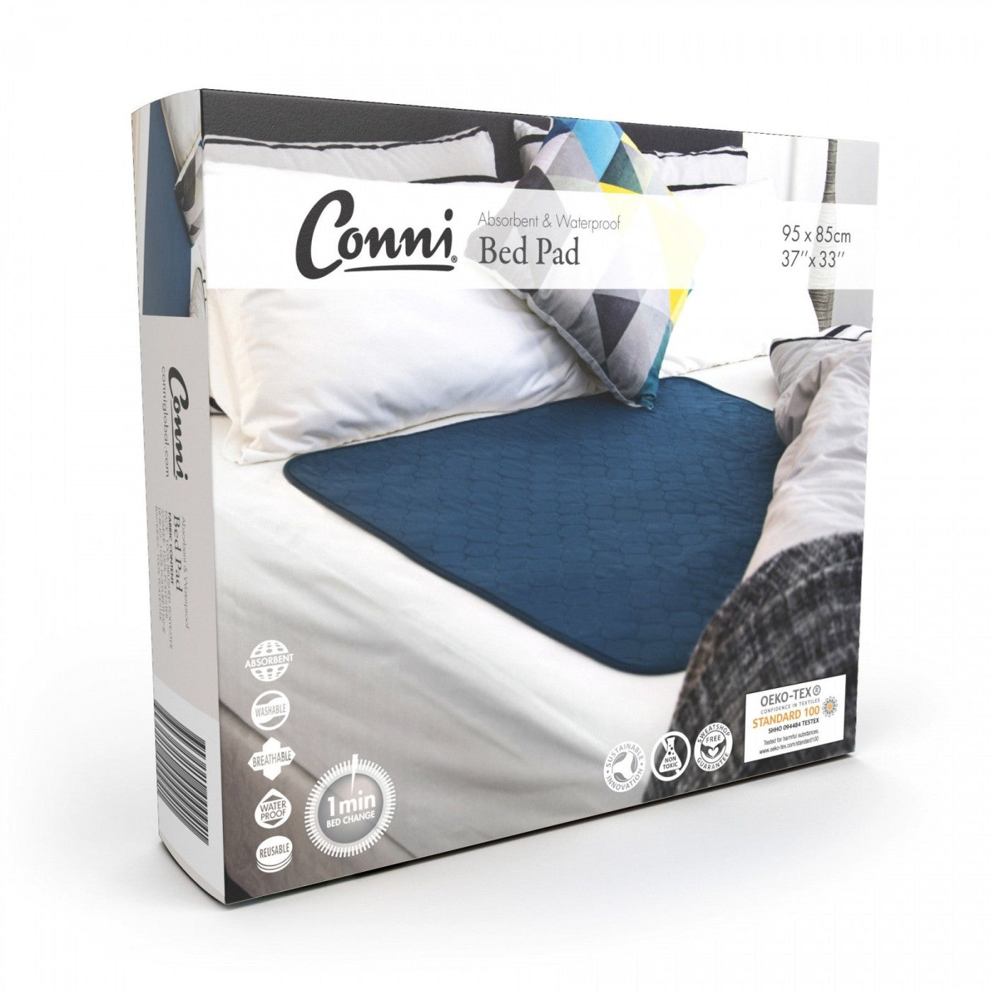 Conni Reusable Bed Pad  Organic Print - 95 x 85cm