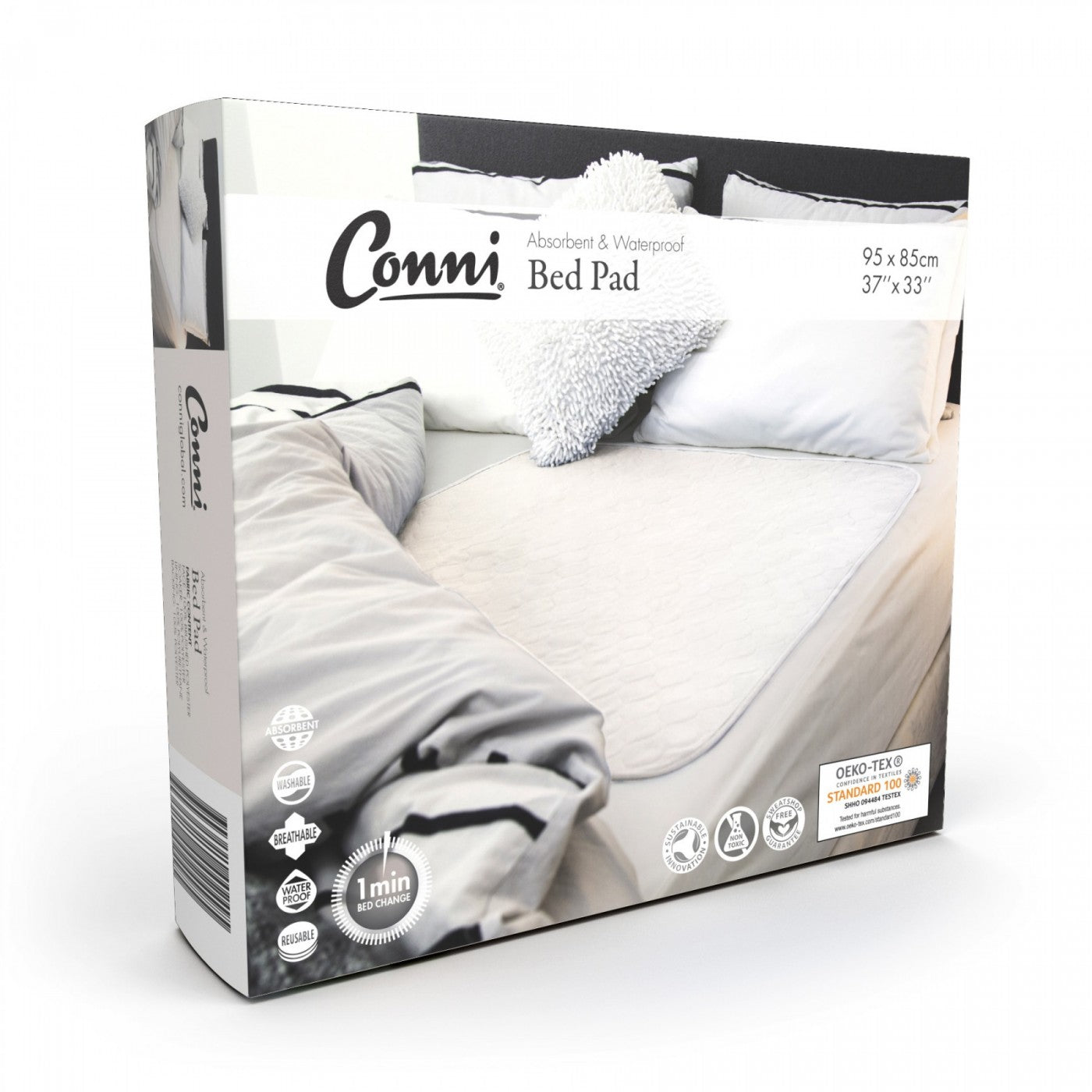 Conni Reusable Bed Pad Colour Mauve - 95 x 85cm