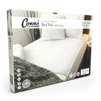 Conni Reusable Bed Pad with Tuck-ins  Charcoal - 100 x 100cm