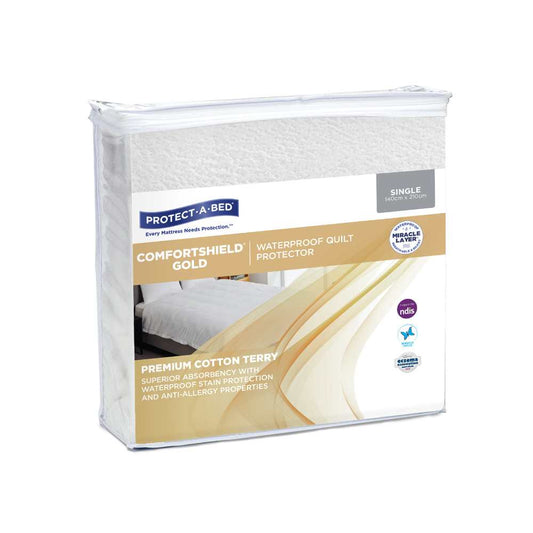 Protect-A-Bed® Comfortshield® Gold Quilt Protector Size Single | 1200ml |‍ 140x210cm