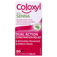 Coloxyl with Senna Constipation Relief Tablets - Pack of 90