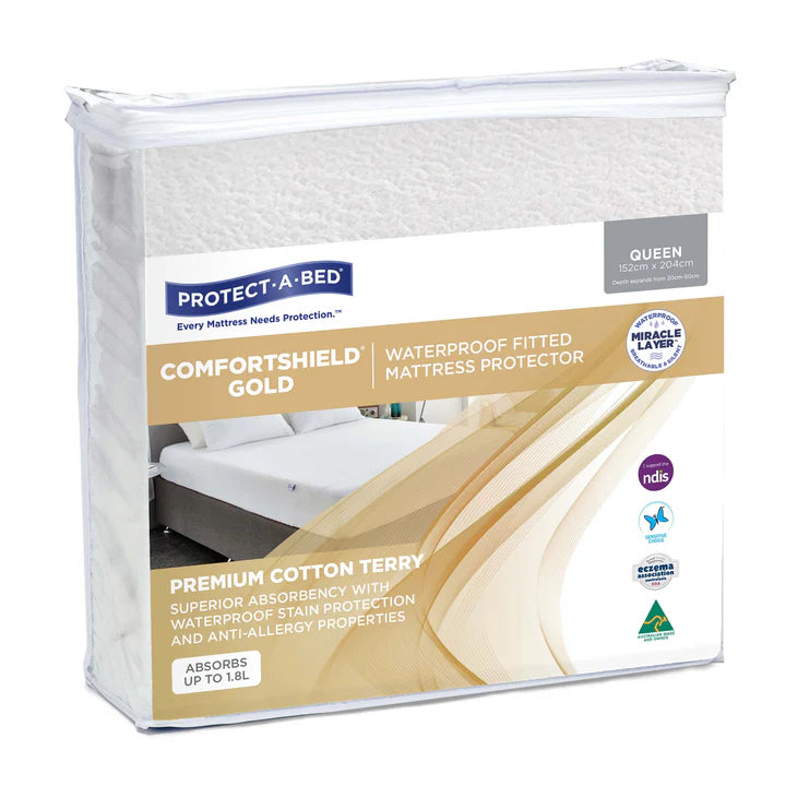 Protect-A-Bed® Comfortshield® Gold Mattress Protector Size Single | 1200ml | ‍92x188cm