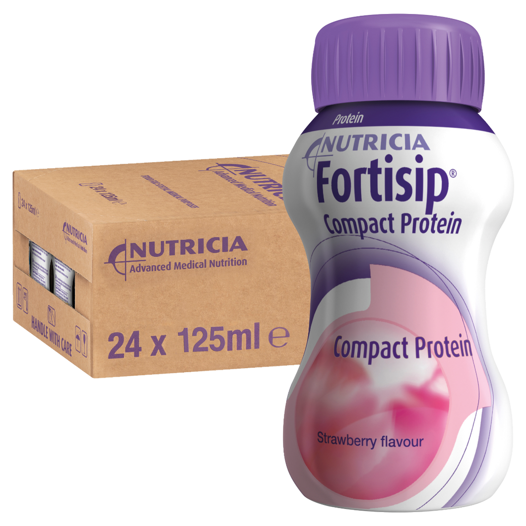 Fortisip Compact Protein Strawberry 24 Pack 125mL
