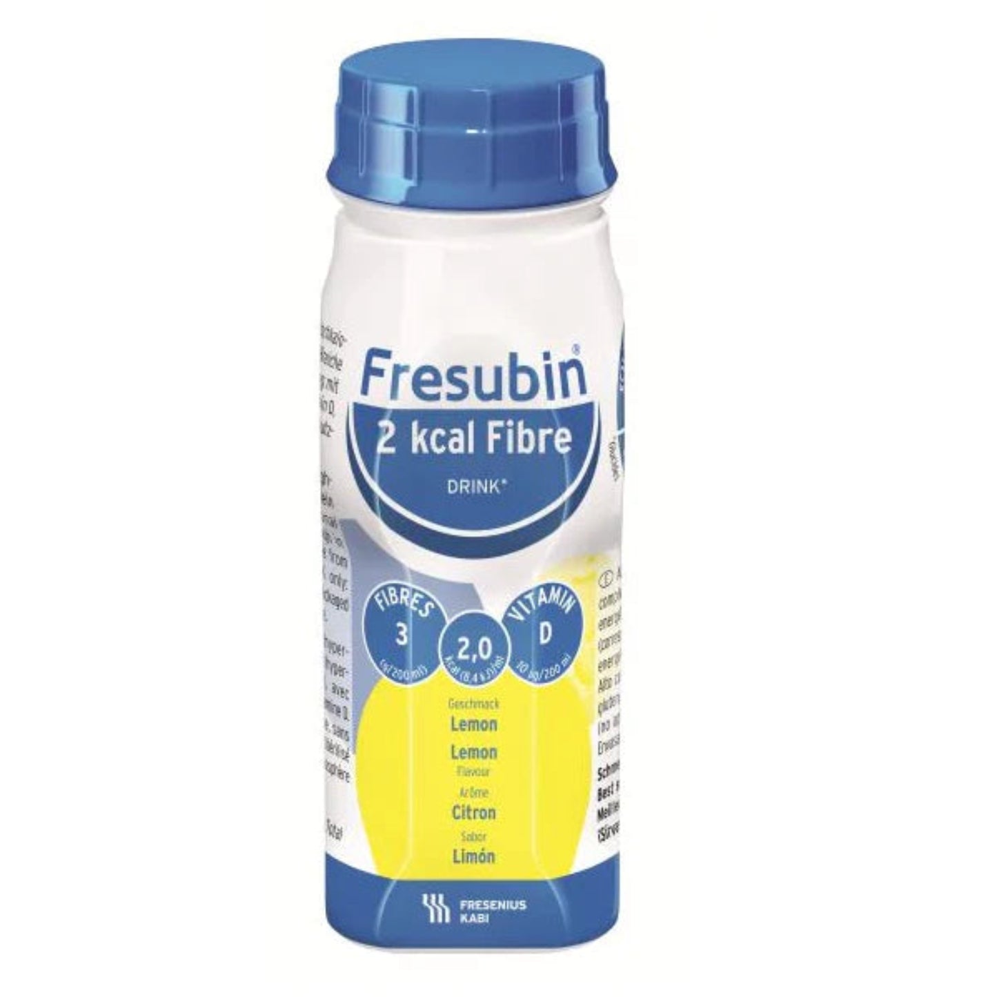 Lemon flavoured Fresubin 2kcal Fibre high-calorie nutritional supplement with fibre