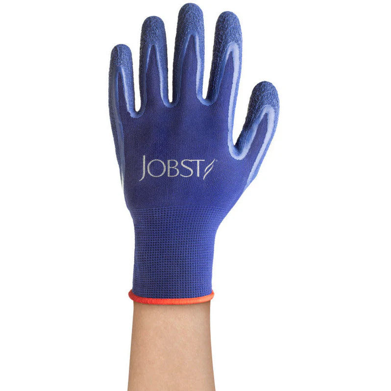 JOBST Grip Glove Blue in medium and large sizes for easy compression stocking application