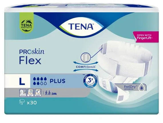 TENA ProSkin Flex Plus  Large - 2081ml, 83-120cm (30pkt)