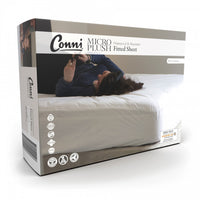 Conni Micro-Plush Waterproof Fitted Sheet Protector White - Last stock available