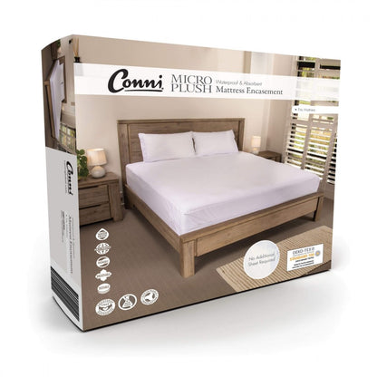 Conni Micro Plush Matttress Encasement Size Double - 137 x 188 x 30 cm