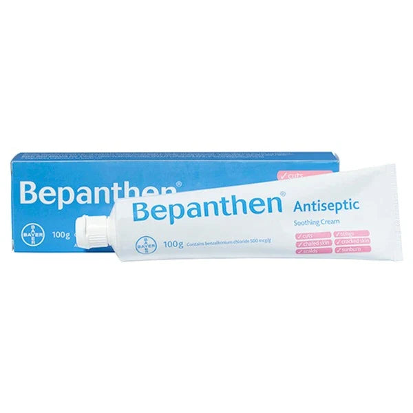 Bepanthen Cream 100g: Healing and soothing cream for irritated skin.