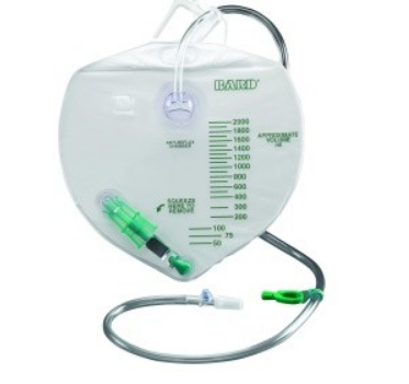 Bard Bedside Drainage Bag 4000mL with Double Hook, 120 cm