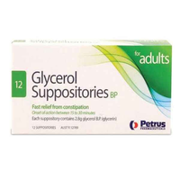 Petrus Glycerol Suppositories 2.8g (pkt 12)