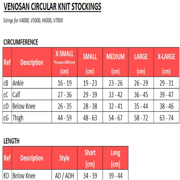 Venosan 4000 Below Knee Long Class 1  Open Toe