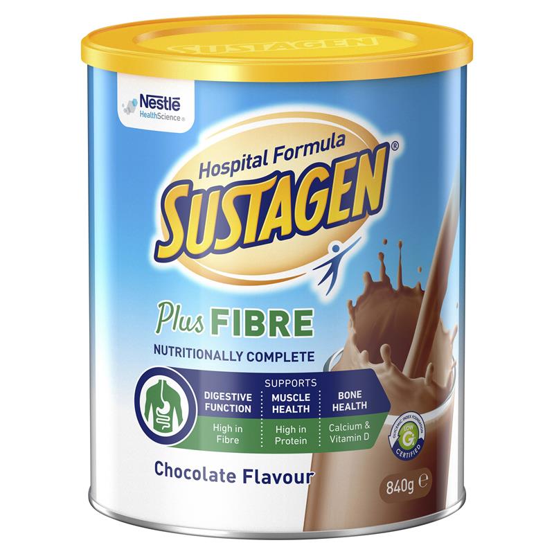 SUSTAGEN Hospital Formula Plus Fibre 840g  Chocolate