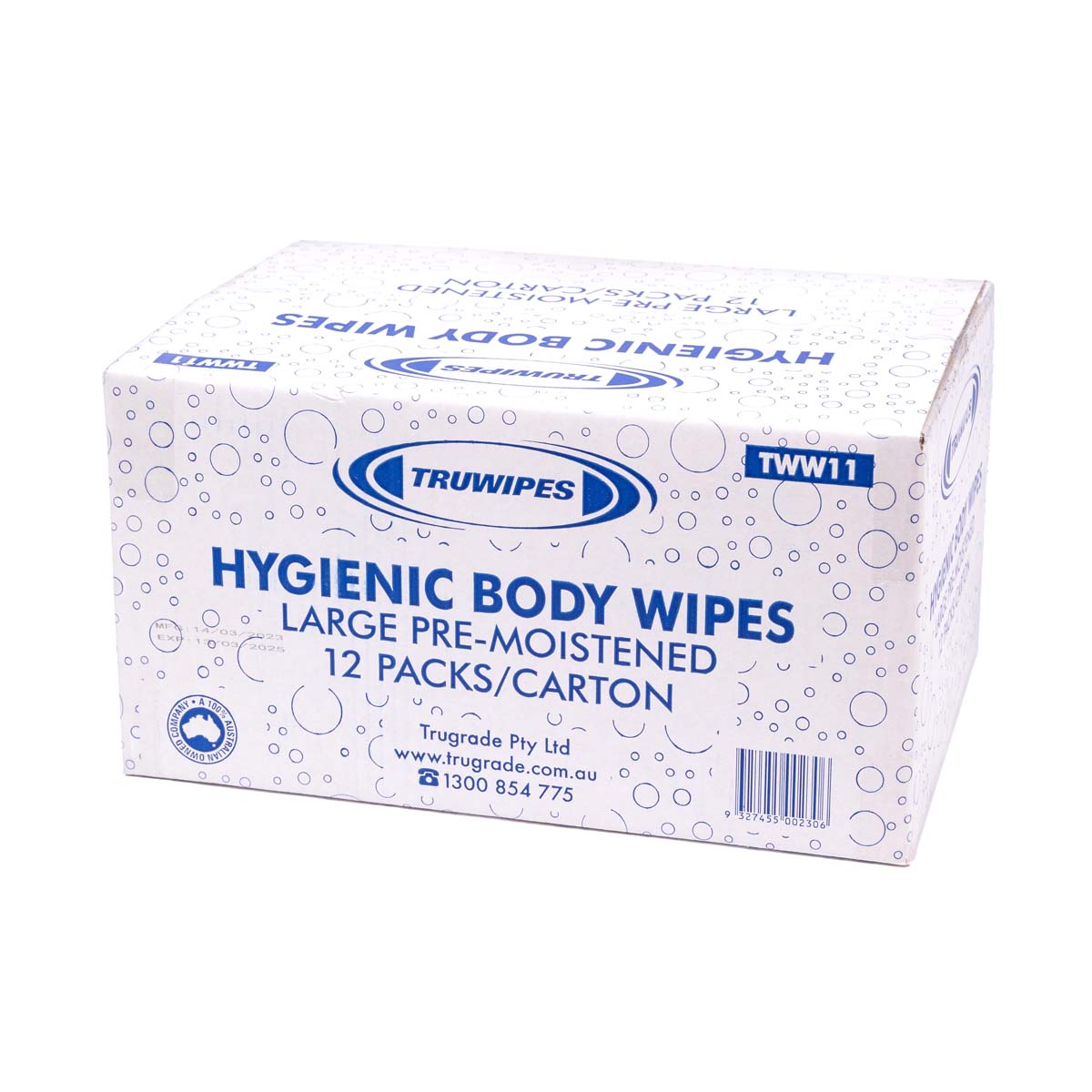 Trugrade Wet Wipes  Carton of 12 x 50 Wipes