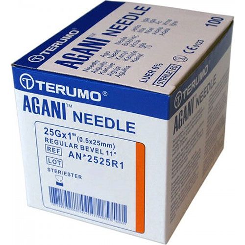 Terumo AGANI Hypodermic Needles  21G x 25mm - Box of 100