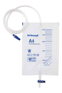 Urimaax A4 Drainage Bag T-Bar Drain 2000mL - 120cm Sterile