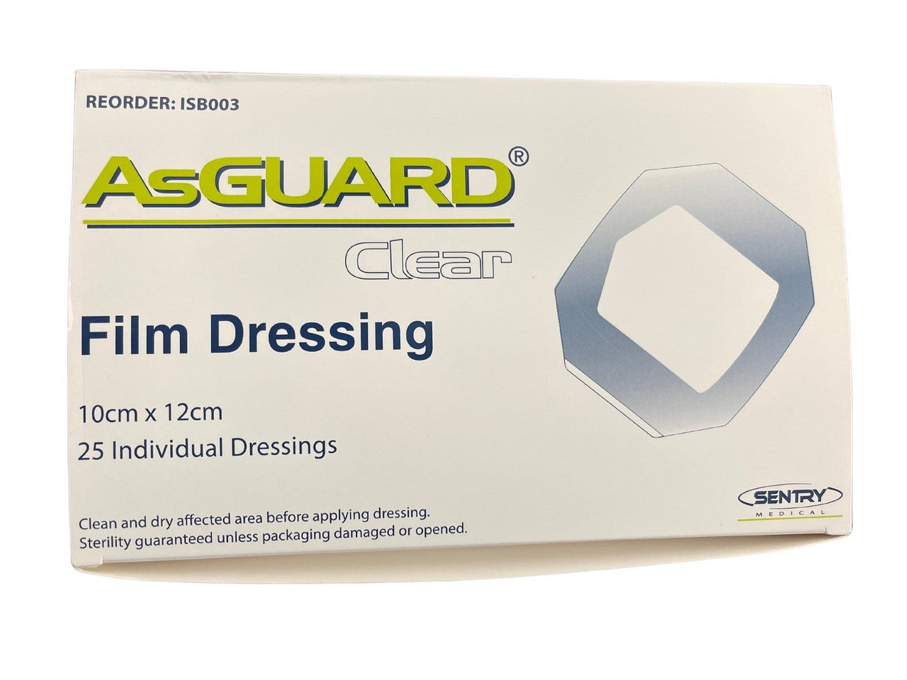Asguard Clear + Film Island Dressing  10cm x 12cm - Box/25