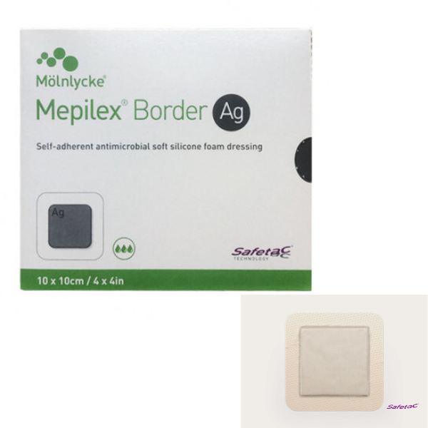 Mepilex® Border Ag Dressing Size 7.5cm x 7.5cm - Box/5
