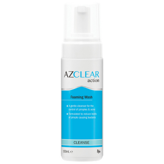 Azclear Action Foaming Wash 150ml: Gentle foaming cleanser for acne-prone skin.