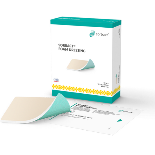 Sorbact® Foam Dressing Size 10cm x 10cm (4 in x 4 in) - Box/10