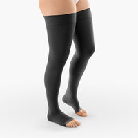 Venosan 4000 - Class 2 Thigh High Stay Up (AGH) Open Toe - Black