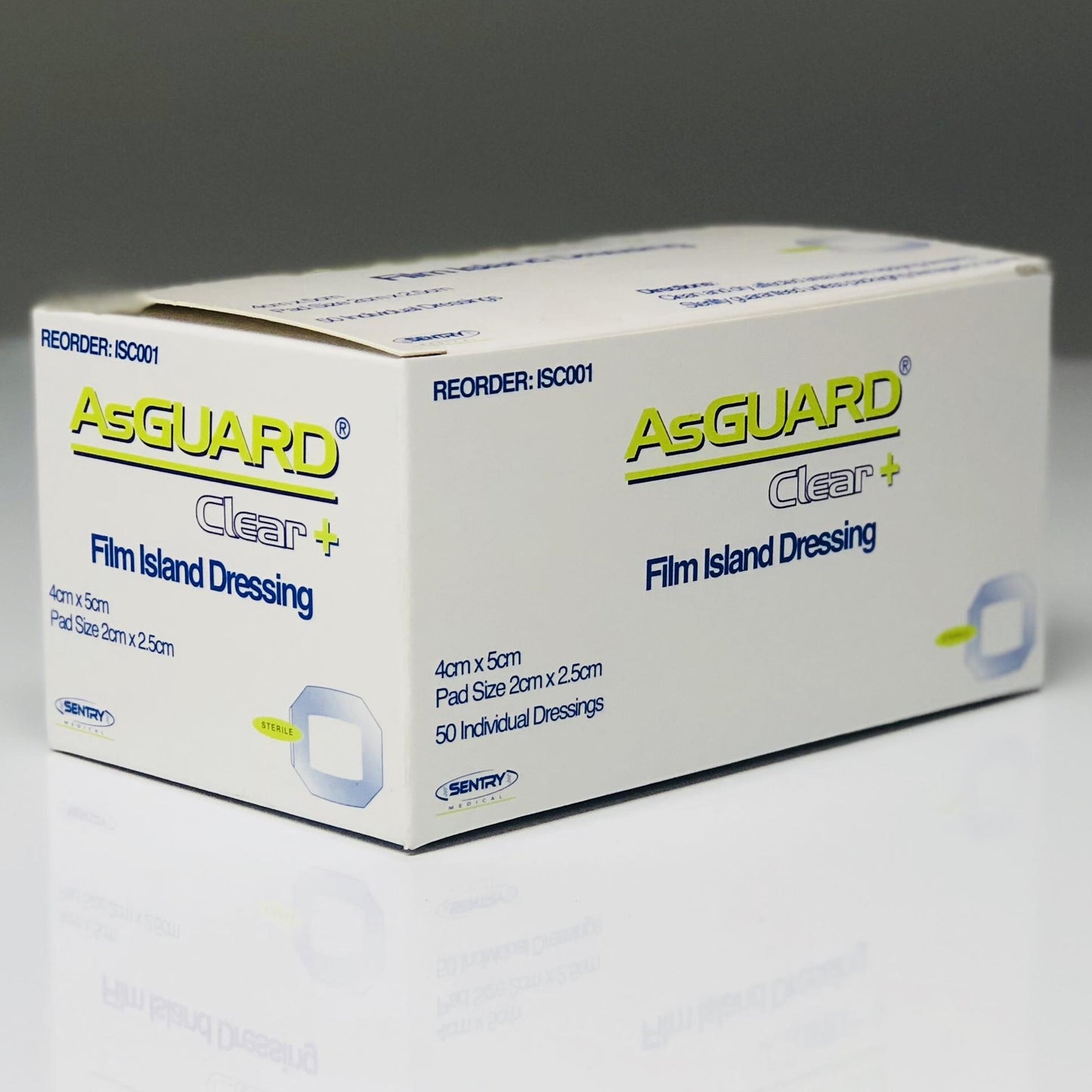 Asguard Clear + Film Island Dressing  6cm x 7cm - Box/50