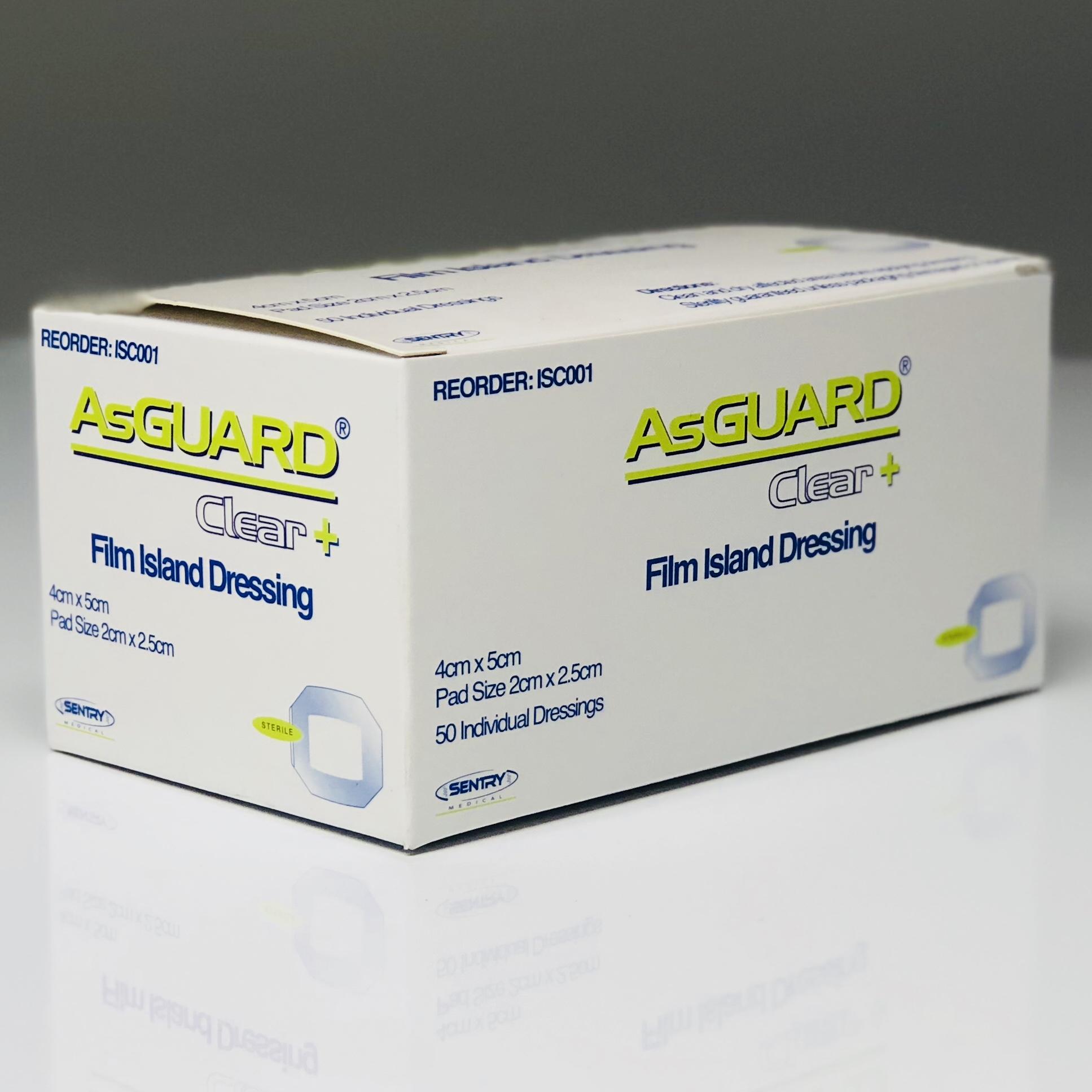 Asguard Clear + Film Island Dressing  6cm x 7cm - Box/50
