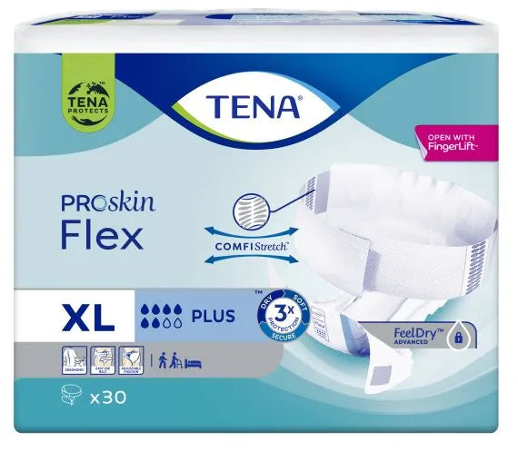 TENA ProSkin Flex Plus  Large - 2081ml, 83-120cm (30pkt)