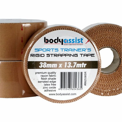 Bodyassist Sports Trainers Rigid Strapping Tape Flesh
