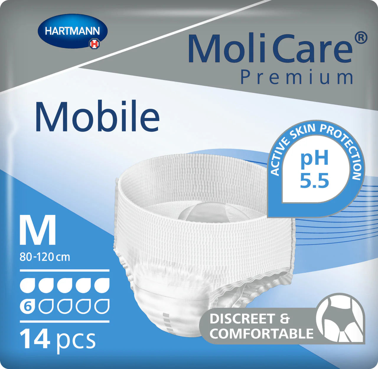 MoliCare Premium Mobile 6 Drop  XLarge - 2140ml, 130 - 170cm (14pkt)