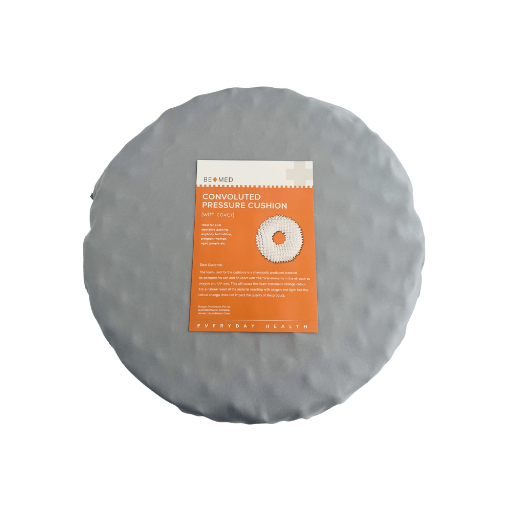 BeMed Convoluted Cushion with Cover for pressure relief and comfort.
