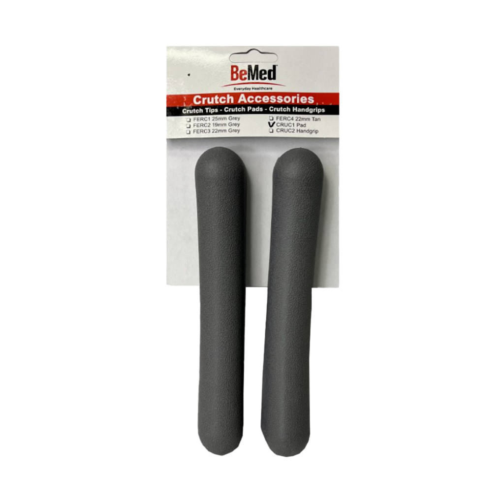 BeMed Crutch Pad - Pack of 2, soft cushioned pads for crutch armrests.